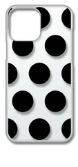 【新品未使用】iPhone13 Pro Max アイフォン13プロマックス クリア ハードケース ドット柄 水玉 (ブラック) スマホケース カバー cl-iphone13max-dotbig-03