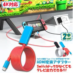 Switch ドック HDMI 変換ケーブル 2本セット Type C USB C スイッチ ドック 交換ケーブル 4K 1080P解像度 HD変換