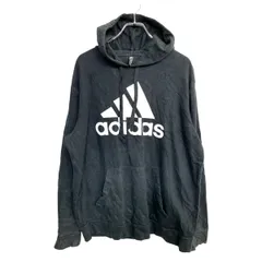 adidas プリント スウェット パーカー Lサイズ アディダス ブラック 古着卸 アメリカ仕入 t2410-3497