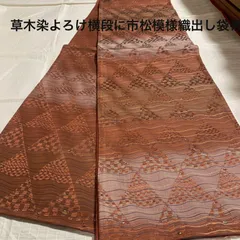 訪問着市松紋様荒波紋様身丈168縮緬御召