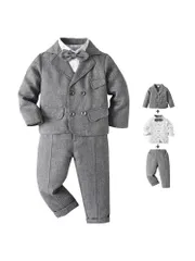 子供服 キッズ フォーマル スーツ ブレザー 男の子 ベビー服 3点セット ベスト シャツ パンツ 卒園式 入園式 七五三 お宮参り タキシード風 結婚式 入学式 80 90 100 110 120 130 140cm