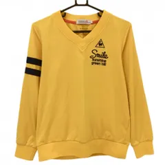 【美品】ルコック トレーナー イエロー系 Vネック メンズ L ゴルフウェア le coq sportif