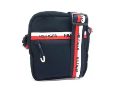 ■新品同様■ TOMMY HILFIGER トミーヒルフィガー ナイロン クロスボディ ショルダーバッグ ポシェット 斜め掛け ネイビー系 FH8249