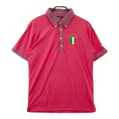サイズ：L KAPPA GOLF カッパゴルフ  半袖ポロシャツ ボタンダウン  レッド系 [240101474581] ゴルフウェア メンズ ストスト