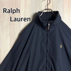 POLO RALPH LAUREN ポロ ラルフローレン ジップジャケット ポリエステル ネイビー L  スウィングトップ  ブルゾン