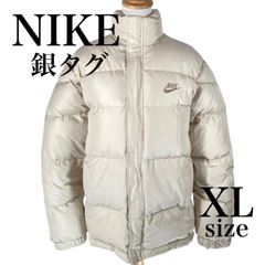 (11-31)美品 NIKE ナイキ 銀タグ ダウンジャケット アウター ポリエステル100％ オフホワイト ホワイト系 レディース XL 大きいサイズ