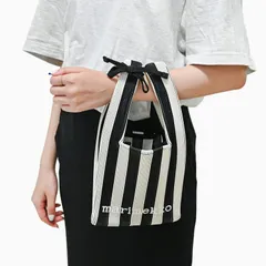 新品 マリメッコ marimekko トートバッグ ハンドバッグ KNITTED MINI TOTE MERIROSVO メリロスヴォ ブラック オフホワイト 94144 094144 919 北欧雑貨 北欧デザイン