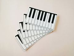 ≪鍵盤≫ シール 【1オクターブ プラス 小】5枚セット