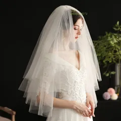 ウエディングベール ホワイト米 純白 ウェデイングベール ミドルベール ミディアムベール 結婚式 披露宴 花嫁 フェイスアップベール ブライダル 二次会 ant4y139271