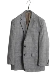 【お得なクーポン配布中!】 ほぼ デッドストック ローレン ラルフローレン テーラード ジャケット メンズ L 程/ ポロ ブレザー スーツ シルク ウール チェック サマー