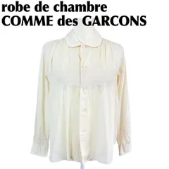 ローブドシャンブル　コムデギャルソン ブラウス 白 M コムデギャルソンCOMME des GARCONS袖異素材切替シフォン