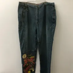 bboy プラティナフブ　ボクサー刺繍入りダークブルーデニムパンツ　モハメドアリ bboy プラティナフブ ボクサー刺繍入りダークブルーデニムパンツ