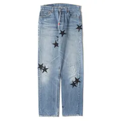 MARBLES マーブルズ パンツ サイズ:30×32 / Levis 501 古着リメイク レザースターパッチ カスタム デニムパンツ / インディゴ / ボトムス ジーンズ ジーパン【メンズ】のサムネイル