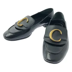 Chloe / クロエ | Cロゴ 2way フラット パンプス  / CH32133A | 36 1/2 | ブラック/ゴールド | レディース