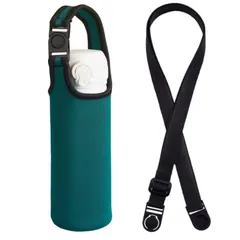 【迅速発送】水筒カバー 水筒ケース 水筒ホルダー ペットボトルホルダー ペットボトル 水筒 カバー 500ml ショルダー 水筒 ボトル カバー 肩かけ キッズ ショルダー 子供 大人 女の子スポーツ子供バッグ ホルダーショルダーストラップ搭載（グリーン）