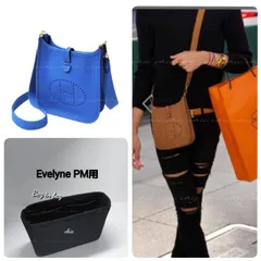 バッグインバッグ【エヴリンPM用】人気No. 1ブラック 黒色 ノワール Nero G金具 【Evelyne PM用】インナーバッグ 内縫い★新商品