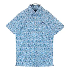 サイズ：M CALLAWAY キャロウェイ  半袖ポロシャツ 花柄 ブルー系 [240101441389] ゴルフウェア メンズ ストスト