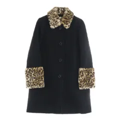 Kate Spade (ケイトスペード) OUMU0975 アニマル柄切り替え コート レディース ブラウン