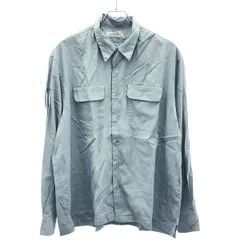 UNIVERSAL PRODUCTS ユニバーサルプロダクツ 23SS OPEN COLLAR L/S SHIRTオープンカラーシャツ 231-60302 サックスブルー 2のサムネイル