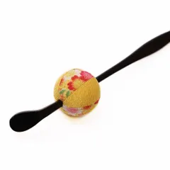 髪飾り 成人式 振袖 前撮り 袴 花 浴衣 夏祭り 花火大会 黄色 玉かんざし 一本差し ちりめん 和柄 ラメ かんざし レトロ 和風 No.9-4276