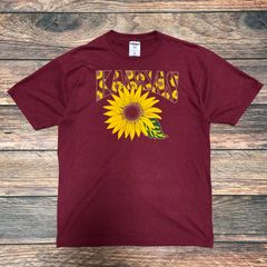 90‘s　USA製　JERZEES　ジャージーズ　ひまわり　sunflower　フラワー　Tシャツ　L