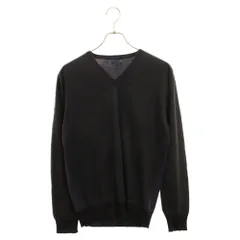 LANVIN (ランバン) Vネック ニットセーター ブラック/ネイビーのサムネイル