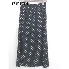 ◇ Another Edition バックジップ ドット 水玉 ロング フレア スカート ブラック アイボリー レディース  【中古】 【1109080000883】