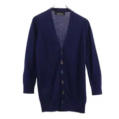 トリコットコムデギャルソン 2012年 日本製 ウール 長袖 カーディガン 青系 tricot COMME des GARCONS レディース 古着 中古 トリコットコムデギャルソン 2012年 日本製 ウール カーディガン