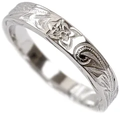 ハワイアンジュエリー リング 指輪 レディース メンズ 3mmタイプ 金属アレルギー対応 サージカル ステンレス プレゼント プルメリア ホヌ スクロール ギフト ペアリング つけっぱなしOK スチールシルバー ropr04-3mm