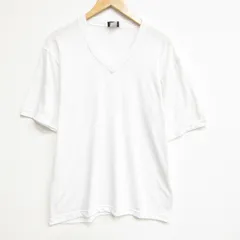 L/古着 半袖 ビンテージ Tシャツ メンズ 90s 無地 コットン Vネック 白 ホワイト 25aug12 中古