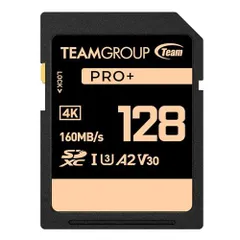 1) 128GB Team SDXCカード 128GB UHS-I U3 V30 4k動画対応 読込み160MB/s PRO+シリーズ 日本国内10年正規