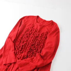 ワイズ ヨウジヤマモト Y's yohji yamamoto フリル 装飾 デザイン ニット 2/レッド トップス プルオーバー 変形【2400013570237】のサムネイル