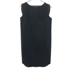 ヨーコチャン 日本製 ノースリーブ ミニワンピース 36 ブラック YOKO CHAN レディース 古着 【240405】