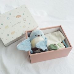 出産祝いに ぬいぐるみ付きブランケット ぬいけっと ちいさな幸せ ふわふわ ブランケット ベビー おもちゃ amanoppo あまのっぽ