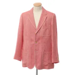【中古】ブリオーニ Brioni リネンコットン 3B カジュアルジャケット レッドxホワイト【サイズS】【メンズ】のサムネイル