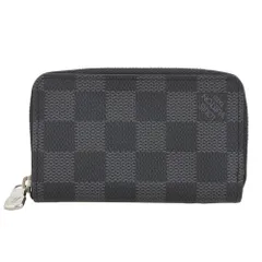 【本物保証】 超美品 ルイヴィトン LOUIS VUITTON ダミエ グラフィット ジッピーコインパース N63076 ラウンドファスナーコインケース
