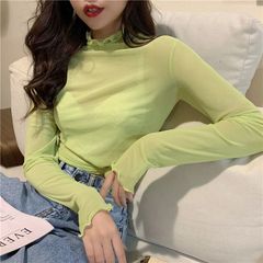 【再入荷✨】メロウグリーンシアーインナー シースルーインナーシアートップス