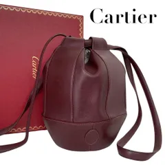希少　カルティエ マストライン 巾着 ショルダーバッグ ボルドー 4912
