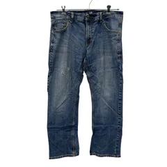 Wrangler デニムパンツ W34 インディゴブルー ラングラー ジップアップ ブーツカット アメカジ ジーンズ 古着卸 アメリカ仕入 2508-755