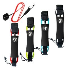 SALUDABLE リーシュコード 9ft 7mm サップ サーフィン サーフボード コード sup (レッド)