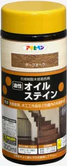 【残りあと僅か！】艶消し 1回塗り 油性 ダークオーク ステイン仕上げ 300ml オイルステイン シックハウス対策品 ペンキ 塗料 日本製 アサヒペンのサムネイル