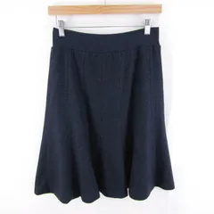 ローラアシュレイ フレアスカート ウール混 ブランド ボトムス レディース 9サイズ ネイビー Laura Ashley 【中古】