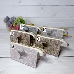 リバティ ラミネート　窓付きテントポーチ(星)(大)