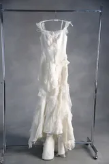 【格安】カラードレス　白ベージュ／結婚式・パーティー・発表会　2-10