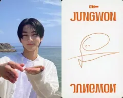 【中古】コレクションカード(男性) [ホロ仕様]：ENHYPEN/ジョンウォン(JUNGWON)/裏面印刷サイン入り(文字オレンジ)/ENHYPEN 1st Studio Album『DIMENSION ： DILEMMA』(ODYSSEUS Ver.)特典ホ