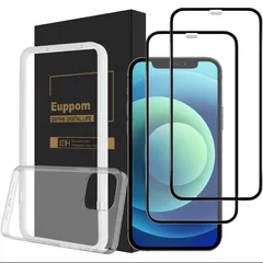 Euppom iPhone 12 Mini ガラスフィルム 2枚入り　全面保護