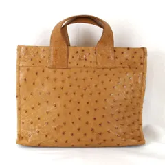 『USED』 ハンドバッグ オーストリッチ ブラウン