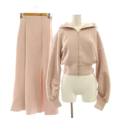 スナイデル SNIDEL  24AW SustainableスウェットSETUP セットアップ パーカー フレアスカート 00 ピンク /CX ■OS