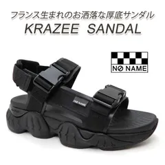 セール【27,500円の品】NO NAME ノーネーム レディース 厚底 サンダル 黒 ストラップ ブラック KRAZEE 41250 クレイジー 春夏 送料無料のサムネイル