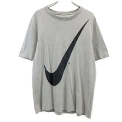 NIKE ナイキ スウッシュ 半袖 Tシャツ L グレー メンズ 古着